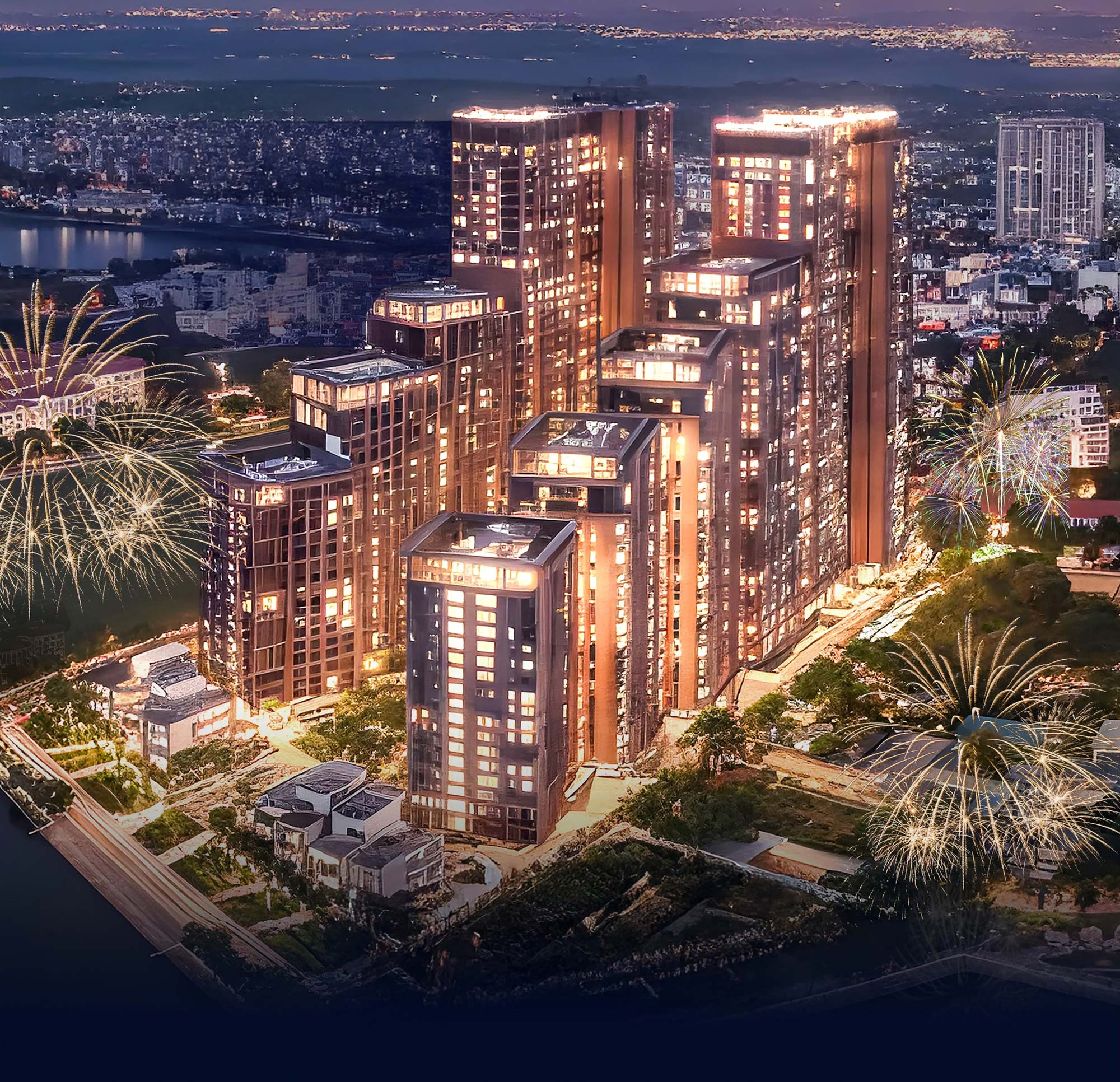 Tổng thể dự án Sun Quảng An View pháo hoa Hồ Tây